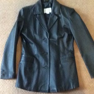 Black leather like jacket